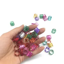 100 шт. смешивания Цвет Dreadlock манжеты шарики-ужаса волосы бусины 10 мм HoleFree тибетские серебряные шарики 7 цветов Варианты Dreadlock волос кольца