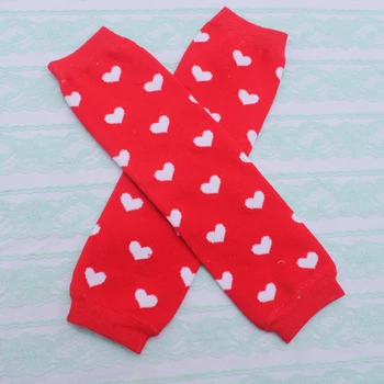 

baby leg warmers children cotton red white small hearts leg warmer socks adult arm warmers 12pairs/lot
