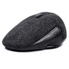 XdanqinX 2024 Winter New Men's Hat Woolen Thick Warm Berets With Earmuffs Male Bone Dad's Hat Trucker Winter Plush Fluff Hats 2