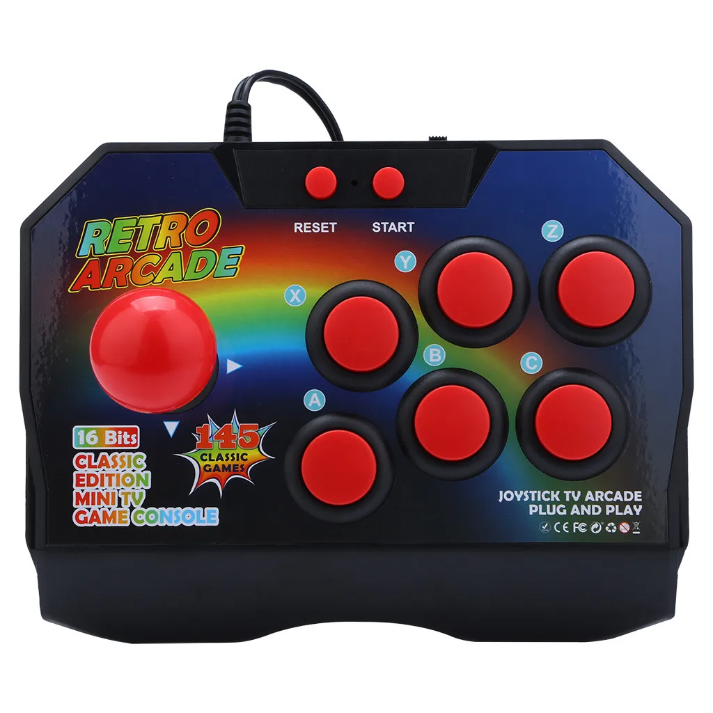 

Retro Joystick 16 Bit Built-in 145 Arcade Game Console Players Stick Controller Best Gift for Child Nostalgic Player Game Consol