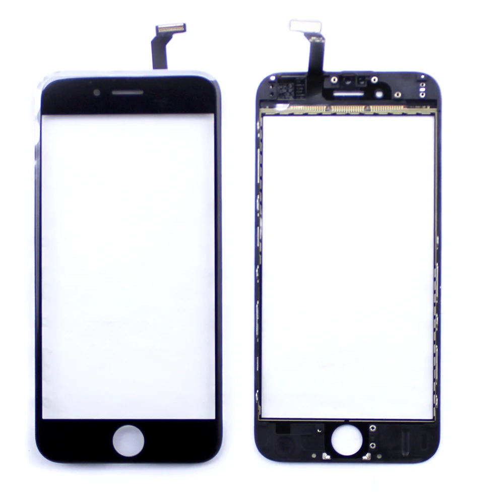 Black Touch Screen Digitizer Panel Glass Lens Touchscreen Bracket For iphone 6 Replacment Parts Repair For