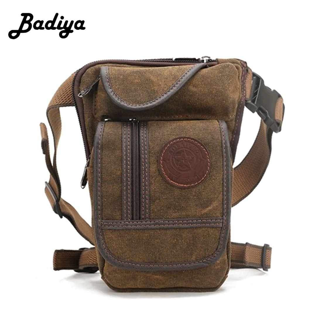 

Retro Men's Multifunctionl Waist Bag Camouflage Nylon Belt Waist Pack Male Thigh Leg Drop Travel Bolsa