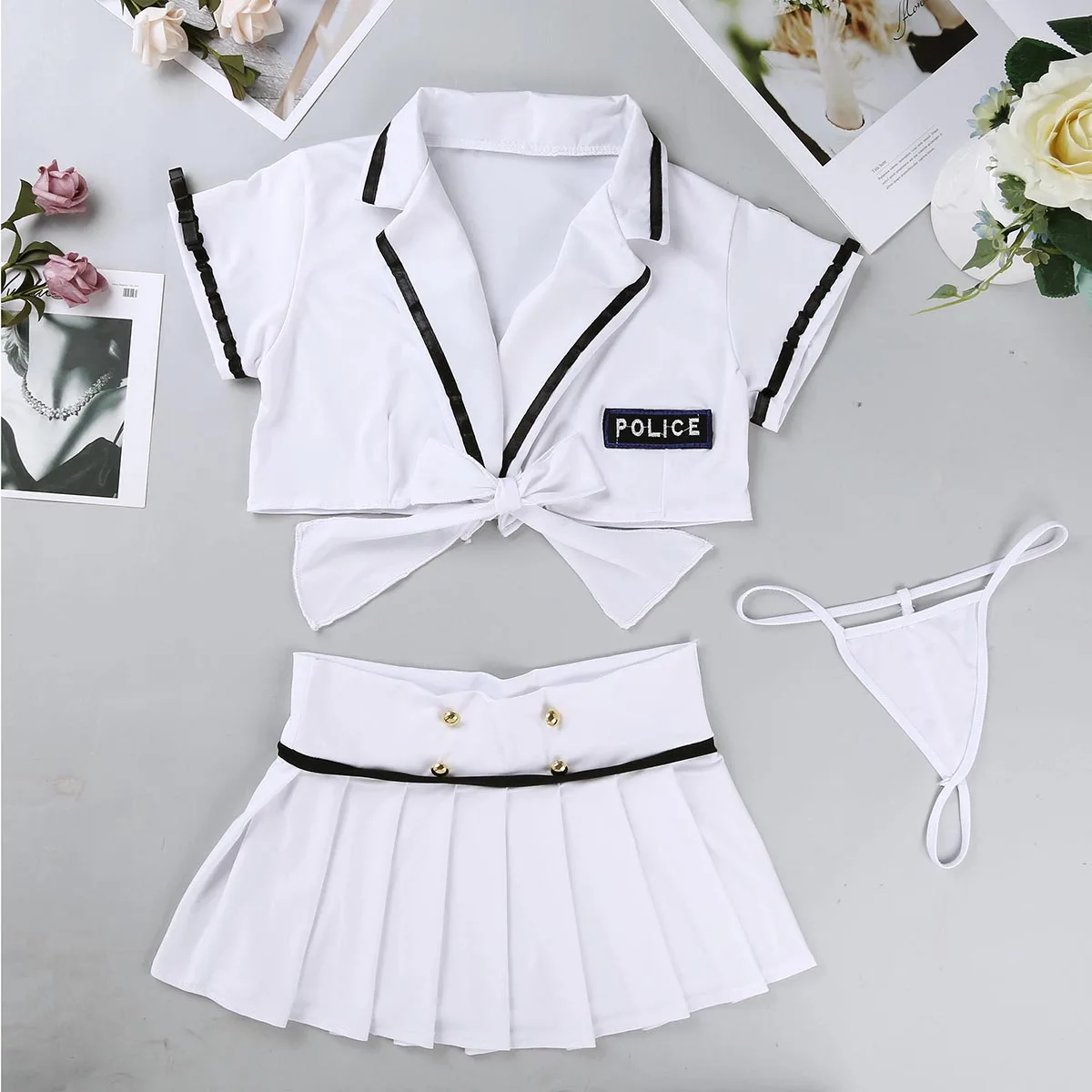 Женский костюм cheerleader женщины сотрудника короткий топ с коротким рукавом и