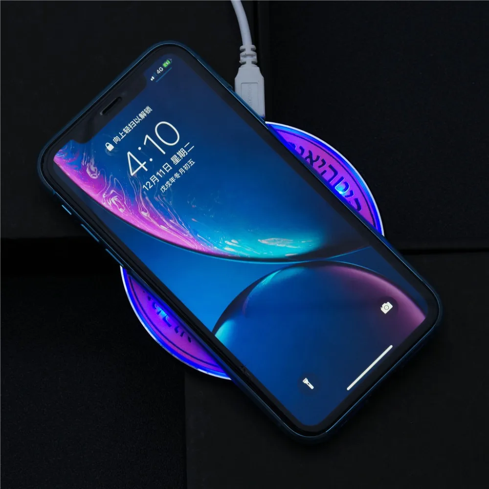 

Fottone wireless charger Newest quick charge Glowing Magic Array Qi Wireless Charger Charging Pad For Samsung For iPhone X XS z8