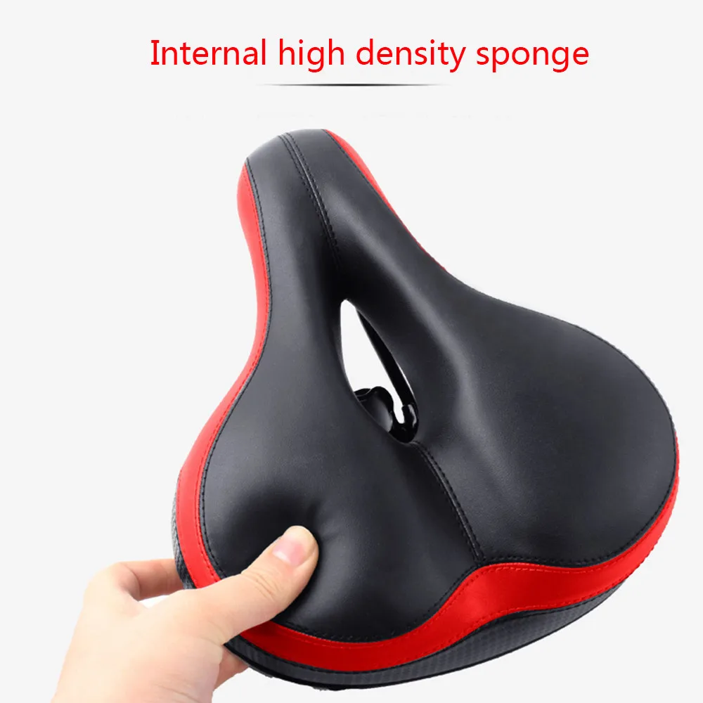 Comfort Wide Big Bum Bike Bicycle Gel Cruiser Extra Sporty Soft Pad Saddle Seat Road Mtb Mountain Bike Leather #3O18 (9)
