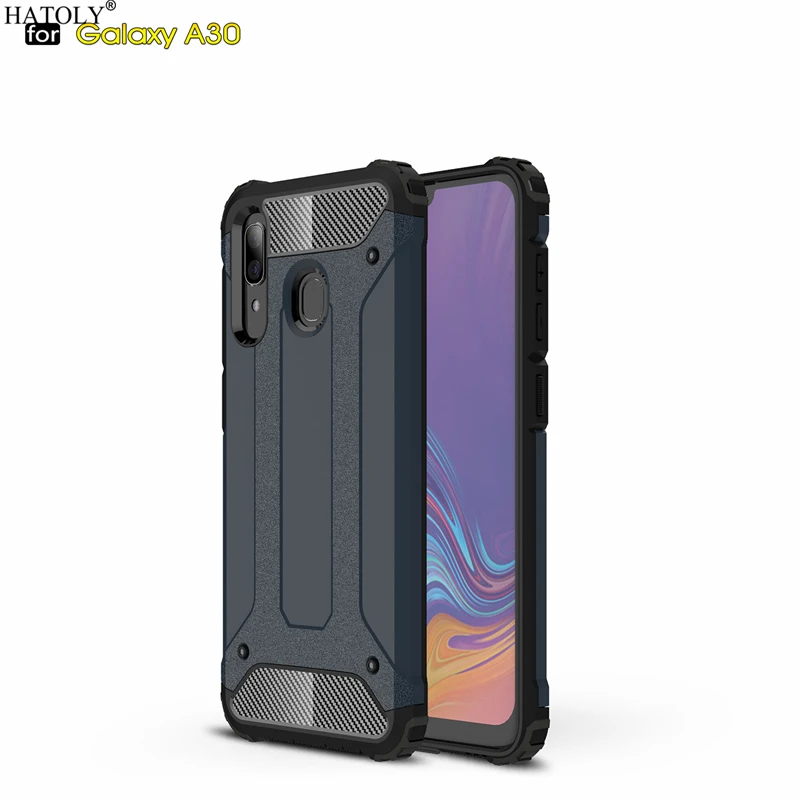 Чехол HATOLY для samsung Galaxy A30 тяжелая бронированная тонкая твердая резиновая прочная