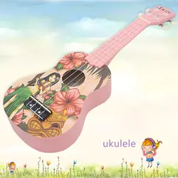 Липа 21 дюймов розовый Сопрано Гавайская гитара укулеле гитара 4 струны для акустической Гавайские гитары, музыкальные инструменты для