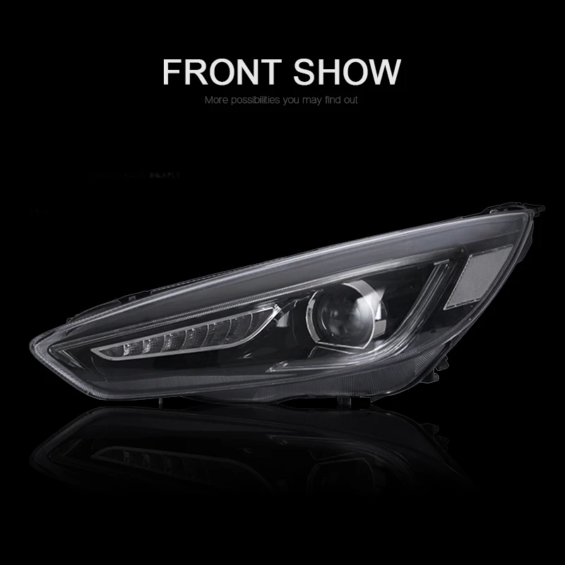 CNSUNNYLIGHT For Ford Focus 2015 2016 2017 Car Headlight Assembly LED Demon Eyes DRL Turn Signal Xenon HID Projector Lens (4)