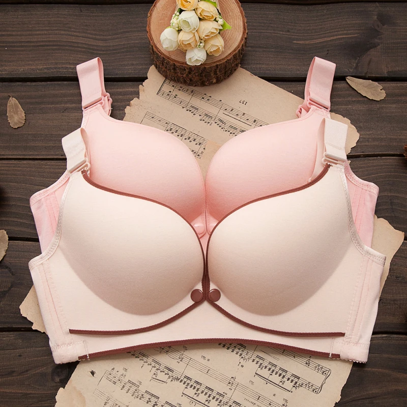 

Maternity Nursing Bra Breast Feeding Wire Free Front Open One Piece Bras for Pregnant Women 34-42 B C Plus Size Mom Underwear