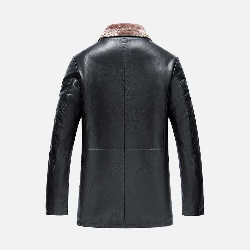 Мужская Шуба с меховым отворотом новинка зимы 2019|leather jacket|mens fur coatmen |