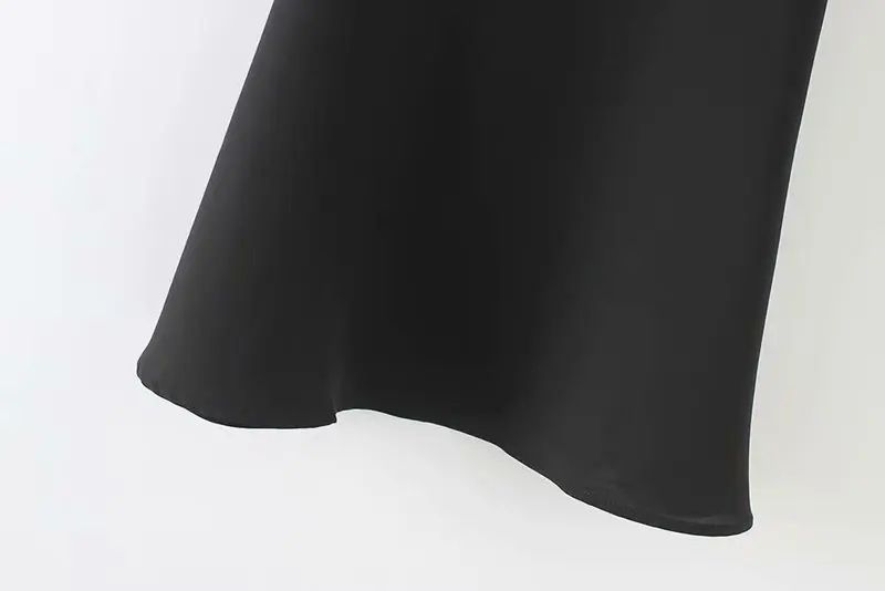 Новинка, женское модное однотонное повседневное приталенное ТРАПЕЦИЕВИДНОЕ ПЛАТЬЕ С v-образным вырезом, элегантные женские платья со складками, шикарные черные мини-платья DS1875