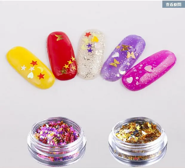 The New Nail Radiance Sequins Variety of Mixed Love Moon Color Nail Jewelry Patch Nail Sequins 5packs/lot The New Nail Radiance Sequins Variety of Mixed Love Moon Color Nail Jewelry Patch Nail Sequins 5packs/lot