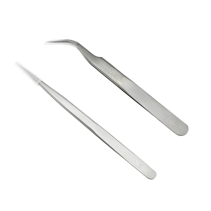 UANME SS-SA/7-SA High Precision Stainless Steel 12/14cm Pointed Tweezers Clamps Lengthened Medical Nest Maintenance