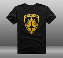 Mens Casual Movie Guardians of the Galaxy Star-Lord Logo Short Sleeve Cotton Printing Pattern O-Neck T-shirts