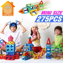 Мини Магнитные строительные блоки Minitudou, 275 шт., детские 3D модели DIY, строительные игрушки, дизайнерские Развивающие игрушки для детей