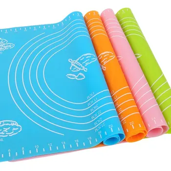 

Silicone Baking Mat Kneading Dough Pad Baking Pastry Rolling Mat Bakeware Liners Thickening Flour Rolling Scale Mat