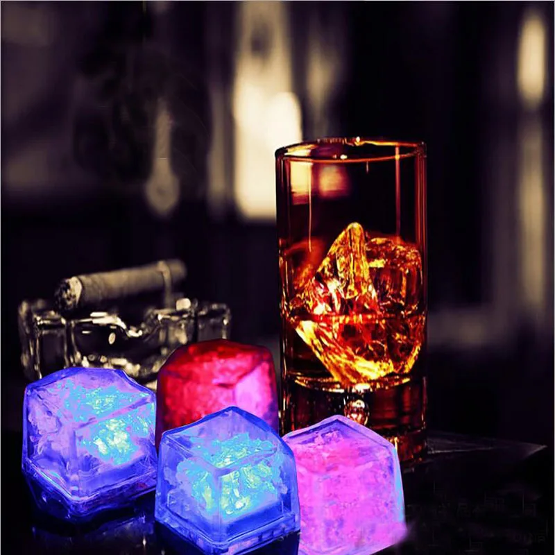 

4 Pcs Colorful LED Fluorescent Flash Ice For KTV Bar Birthday Party Wedding Anniversary Supplies Accessories New