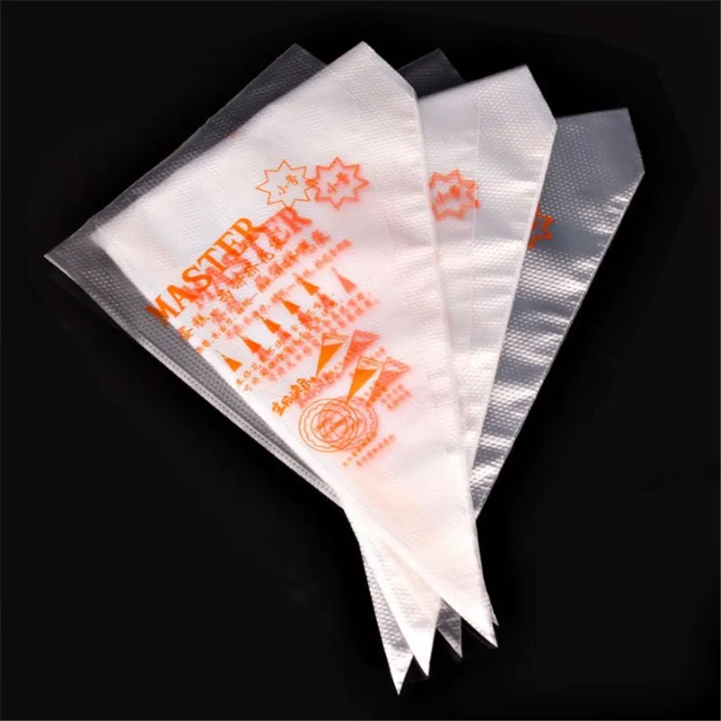

disposable plastic pastry Piping Bag 100PCS/bag Wedding Cake Decorating Tool Icing Nozzle Fondant Cream Pastry Tip