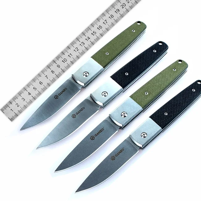 Online Ganzo de G7212 G7211 superior EDC cuchillo plegable 440C hoja G10 manejar caza Carambit Camping supervivencia táctica de Bushcraft herramientas
