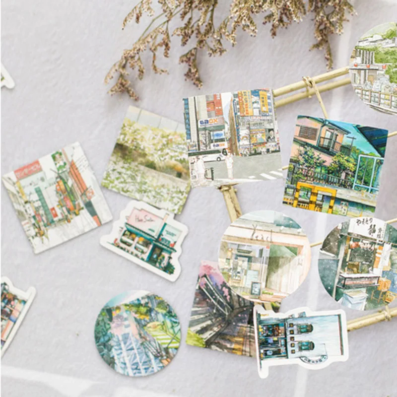 

45pcs/box Stationery Stickers Vintage Stickers Retro Travel Stickers Decorations Diary Scrapbooking ChanceryMaterial Escolar