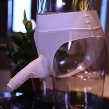 Сексуальные мужские Ультра тонкие бесшовные трусы мужские s ледяной шелк гей пенис Покрытие оболочки JJ рукав нижнее белье мужские чулки Трусики фетиш