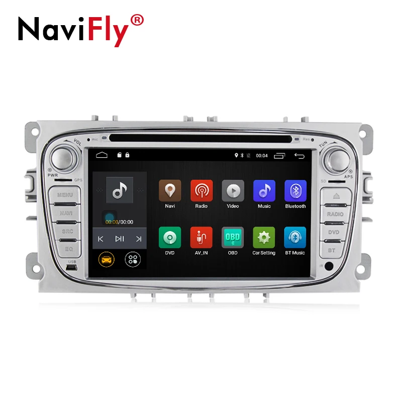 Top NaviFly Android 7.1 Car dvd multimedia player radio For FORD Mondeo S-MAX C-Max FOCUS 2008 2009 2010 2011 with GPS Navi 4G WIFi 2