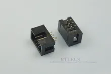 1000Pcs Shrouded Box header IDC Socket 2.54mm 2x3 Pin 6 P straight Male square pin 0.64mm 2 rows space 2.54 Through hole DIP