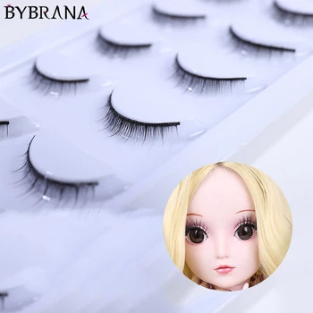 

Bybrana Bjd ob11 dolls with false eyelashes short false eyelashes simulation natural curling short BJD dolls eyelashes