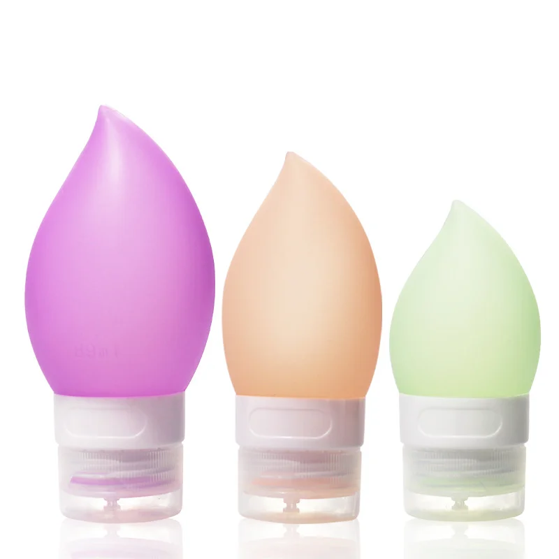 

1pc 38ml 60ml 89ml Refillable Bottles Portable Silicone Traveler Packing Lotion Points Shampoo Container Press Bottles