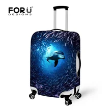 Стрейч Дельфин Дорожный чемодан защитный чехол для 18 20 22 24 26 28 30 32 дюймов чехол с 6 цветов эластичный багажный чехол