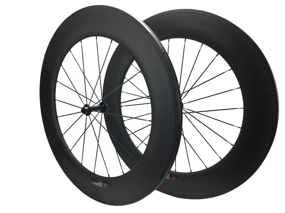 light weight carbon road bicycle wheelset 88mm tubular 23/25mm width