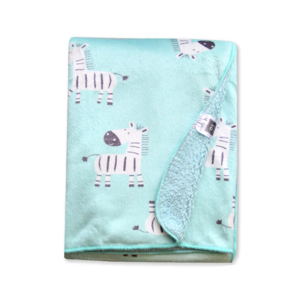 Baby Blanket New Brand Thicken Double Layer Coral Fleece Infant Swaddle Envelope Stroller Wrap