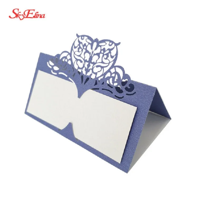 

50Pcs/lot Laser Cut Wedding Party Table Name Place Cards Wedding Reception, Bridal Shower, Dinner Banquet Table Seating Cards 6Z