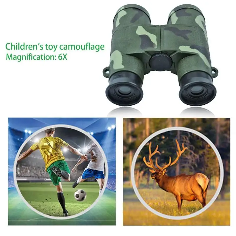 6X Увеличение камуфляж детские бинокли телескоп для детей Спорт на открытом воздухе оптика игрушка образование игрушки подарки