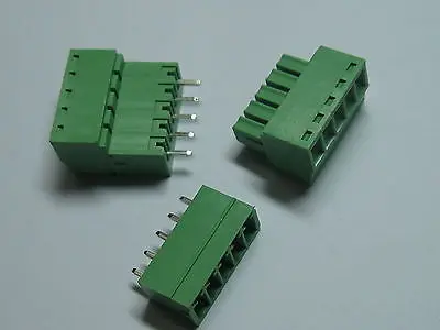 12 pcs Screw Terminal Block Connector 3.81mm 5 pin/way Green Pluggable Type | Обустройство дома