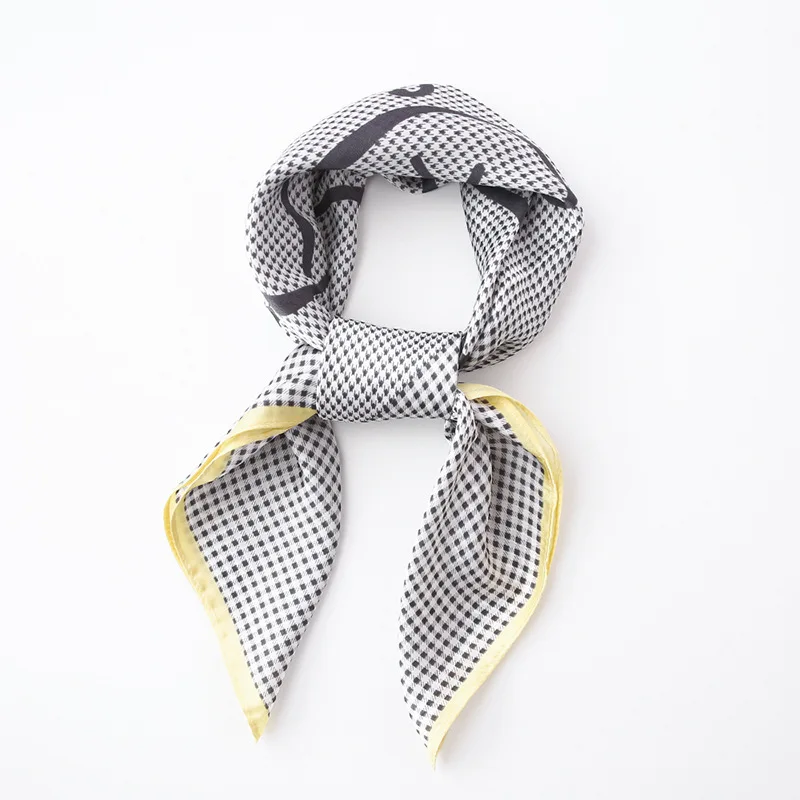

Four Seasons Stewardess Small Square Scarf Female Professional Temperament Scarf 70*70 New Type 2019