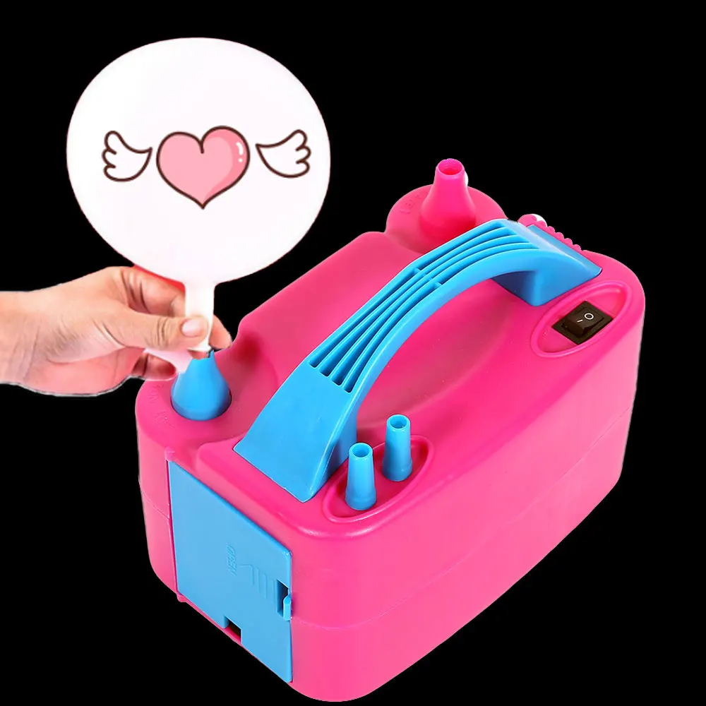 

Portable Electric Balloon Inflatable Pump Dual-orifice Nozzle Air Compressor Inflatable Electric Balloon Pump Blower EU/US Plug