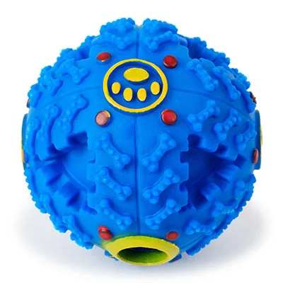 Игрушки для домашних животных странная круглая утечка мяча для пищевых продуктов твердый пластиковый дозирующая игрушка Интерактивная Жевательная Нетоксичная тренировка мышление s m - Цвет: Синий