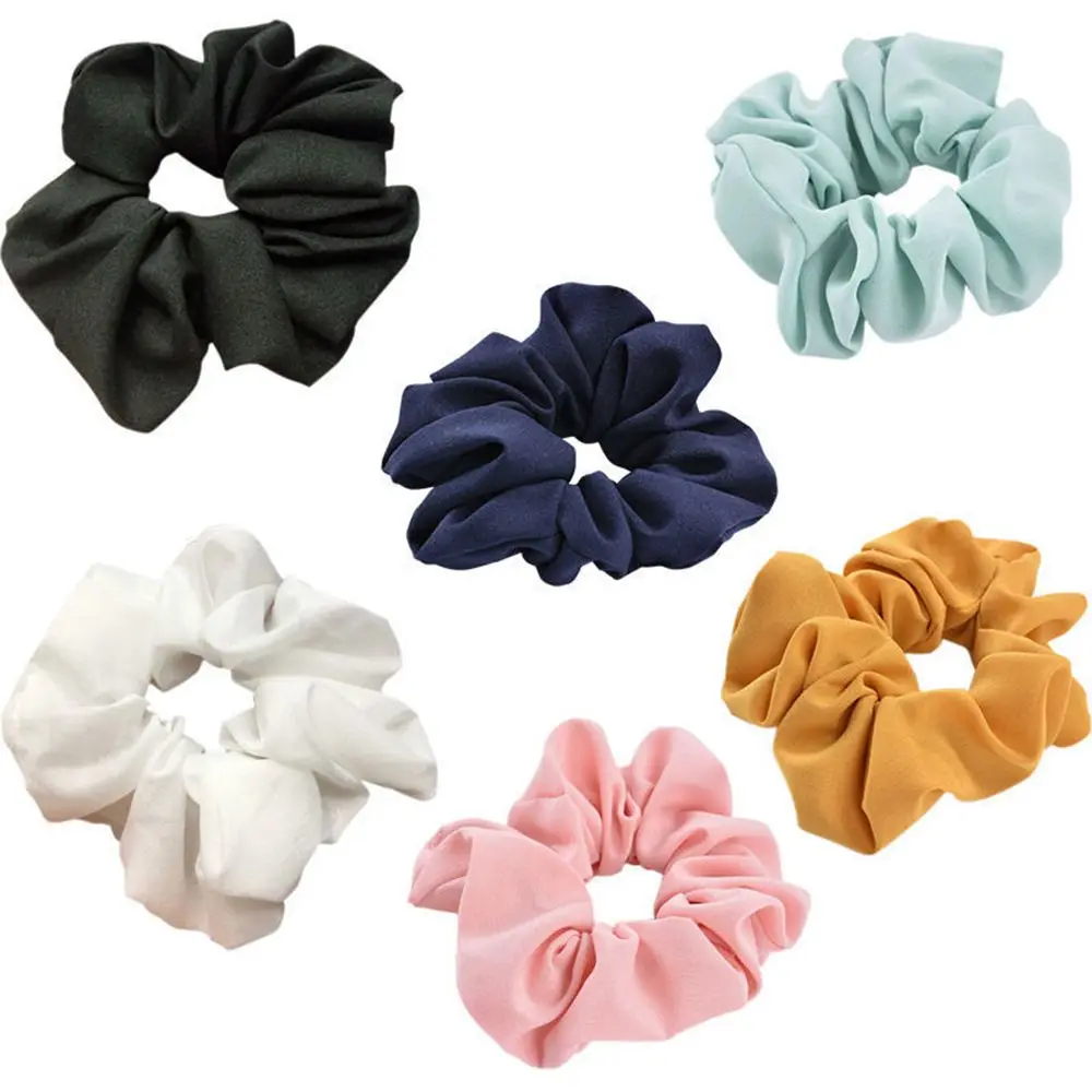 Korean Style Women Lady Hair Scrunchies Bun Ring Elastic Sports Dance