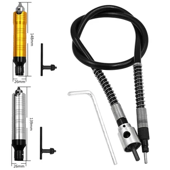 

New Rotary Angle Grinder Tool Flexible Shaft Fits 6mm + 0-6.5mm Handpiece For Dremel Style Flex Shaft Electric Drill Rotary Tool