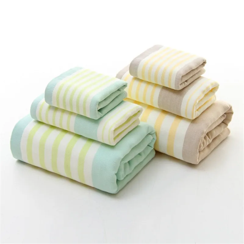 1PC 100 Cotton 70*140cm Bath Towel Soft Stripe Quick Dry Home Daily