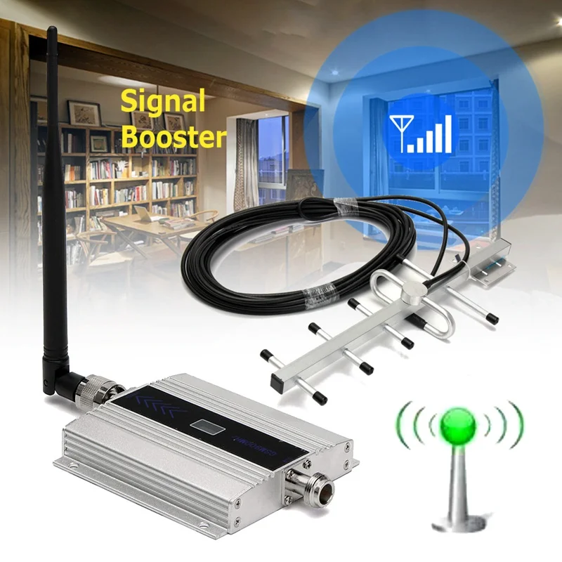 2G GSM 960MHz LCD High Gain Cellphone Signal Booster Wifi Repeater Amplifier Kit Outdoor Signal