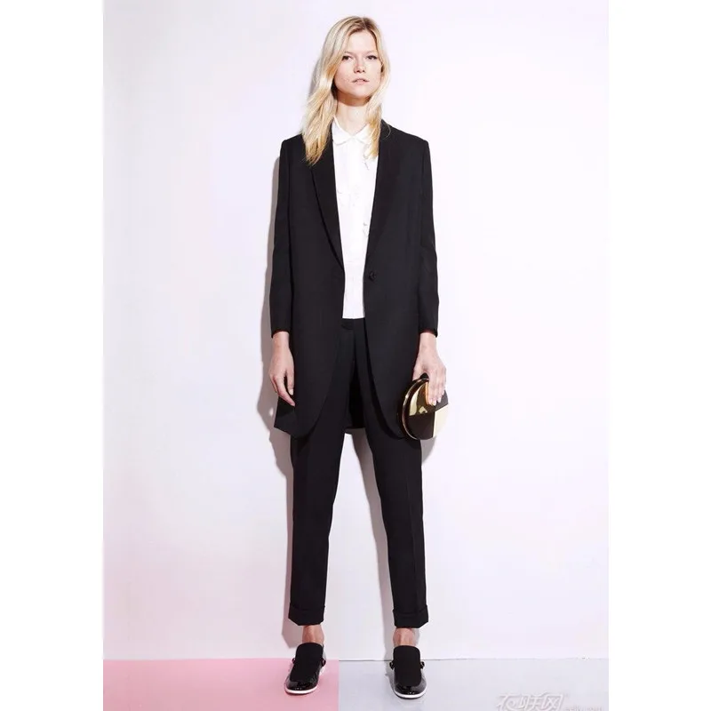 2017 Rushed 2 Piece Custom Tailored Loose font b Jacket b font Pant Suits Fashion Casual