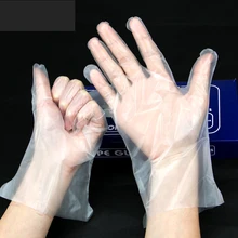 Одноразовые перчатки толстые прозрачные пластиковые CPE пищевая пленка для пищевых продуктов перчатки съемные 100 шт многофункциональные гигиенические перчатки