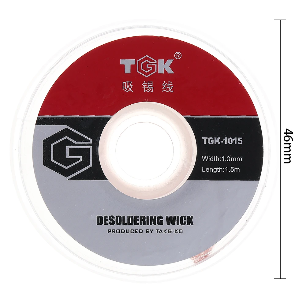 TGK Длина 1,5 м Ширина 1,0/1,5/2,0/2,5/3,0 мм паяльной станции оплетка припоя для снятия фитиль мелкоячеистой проволочной оловянный припой проволочный вывод