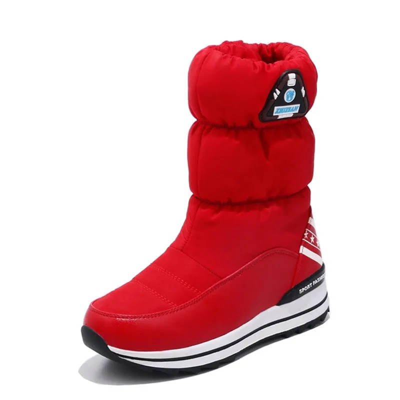 Cuculus/женские ботинки; Новинка года; Высококачественная утепленная плюшевая зимняя обувь; Модные женские зимние ботинки; женская обувь на платформе; 1704 - Цвет: Красный