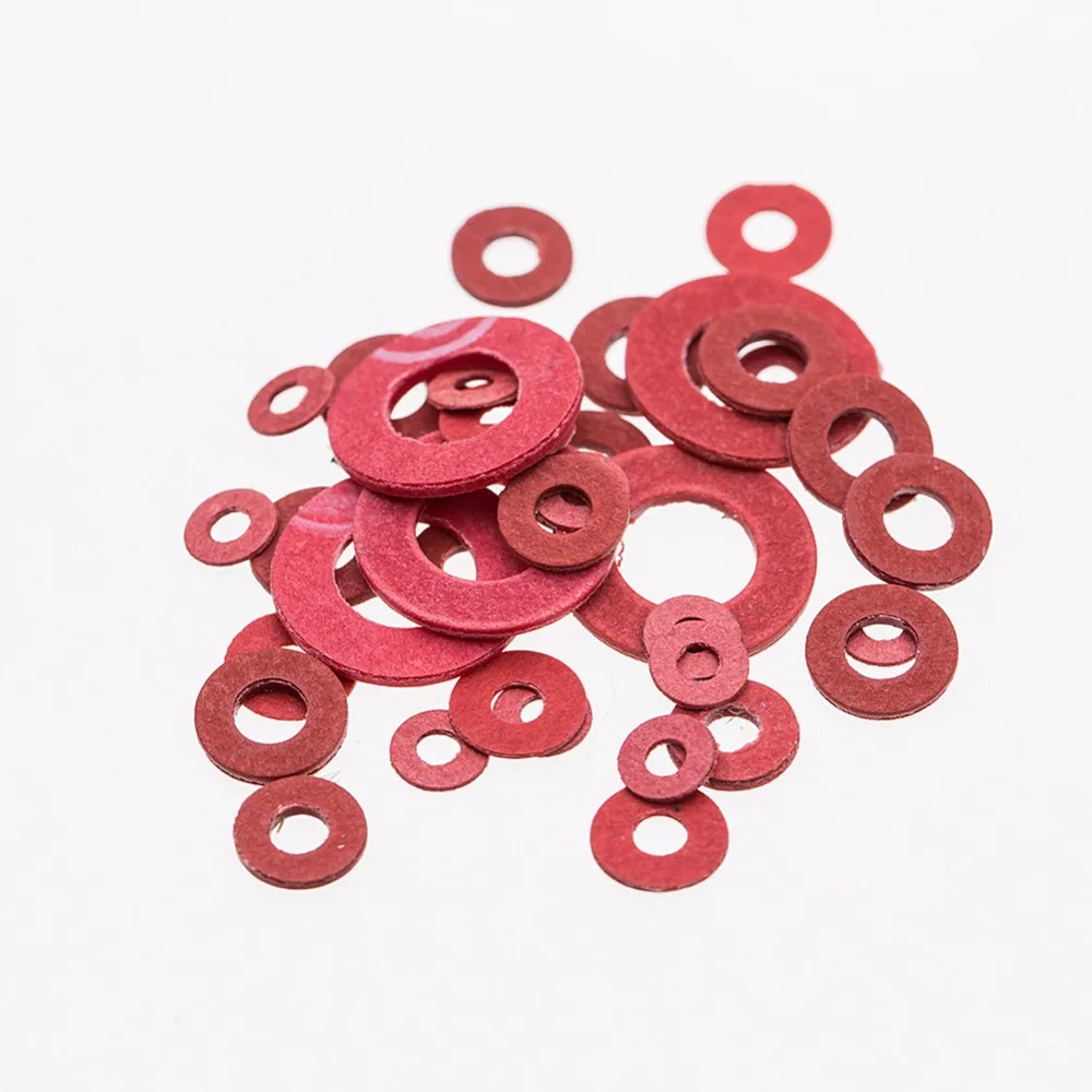 M2 M2 5 M3 M4 M5 M6 M8 Steel Flat Pad Insulation Washers Red Paper