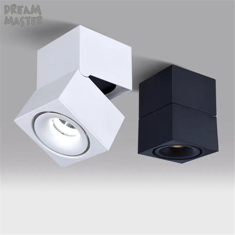 

Foldable 12W Cree led track light, black white,3000K 4000K 5000K rail lamp,surface mount ceiling spotlight industrial downlights