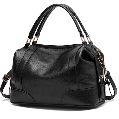 21 Клубная Брендовая женская однотонная средняя Повседневная сумка для покупок на молнии горячая Распродажа дамские вечерние сумки через плечо - Цвет: Черный