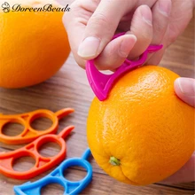 DoreenBeads Plastic Orange Peelers Zesters Lemon Grapefruit Fruit Slicer Opener Cutter Kitchen Devices At Random 7.4×3.4cm 1PC